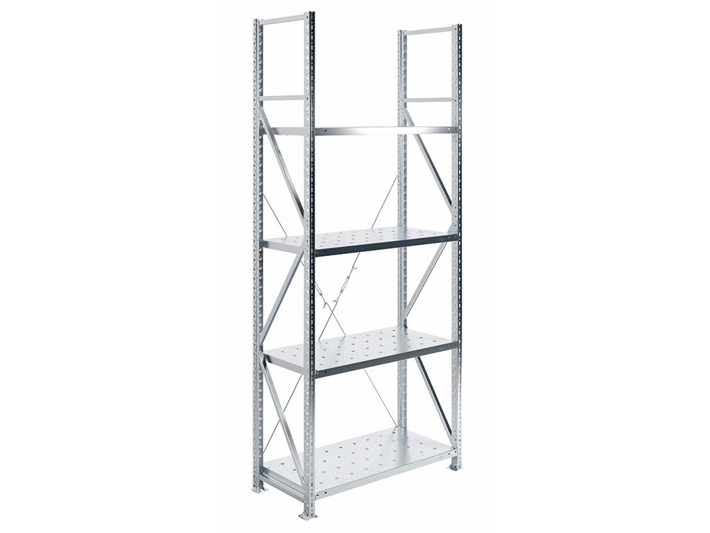Стеллаж MS U 250/100x50/4 (Нагрузка на полку 300) перфорированная